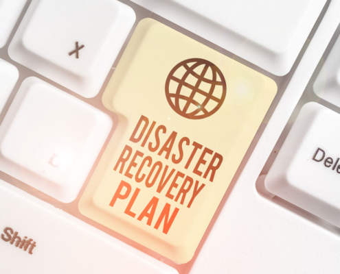Disaster recovery knapp på et tastatur